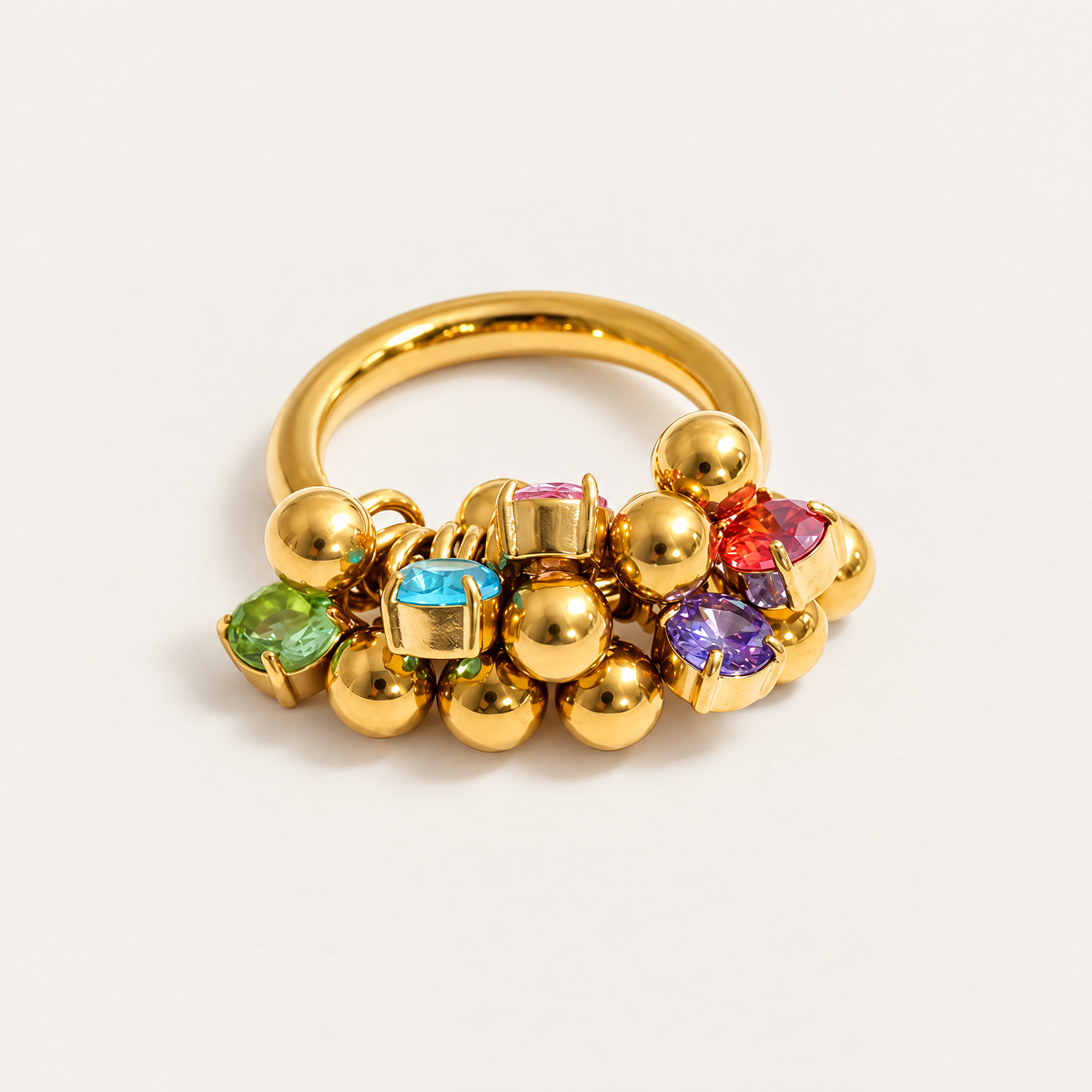 Confetti Gemstone Cluster Ring