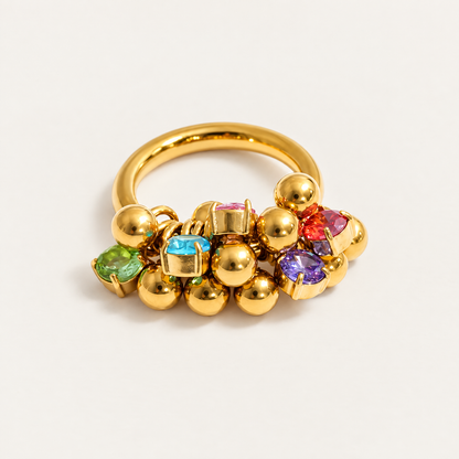 Confetti Gemstone Cluster Ring
