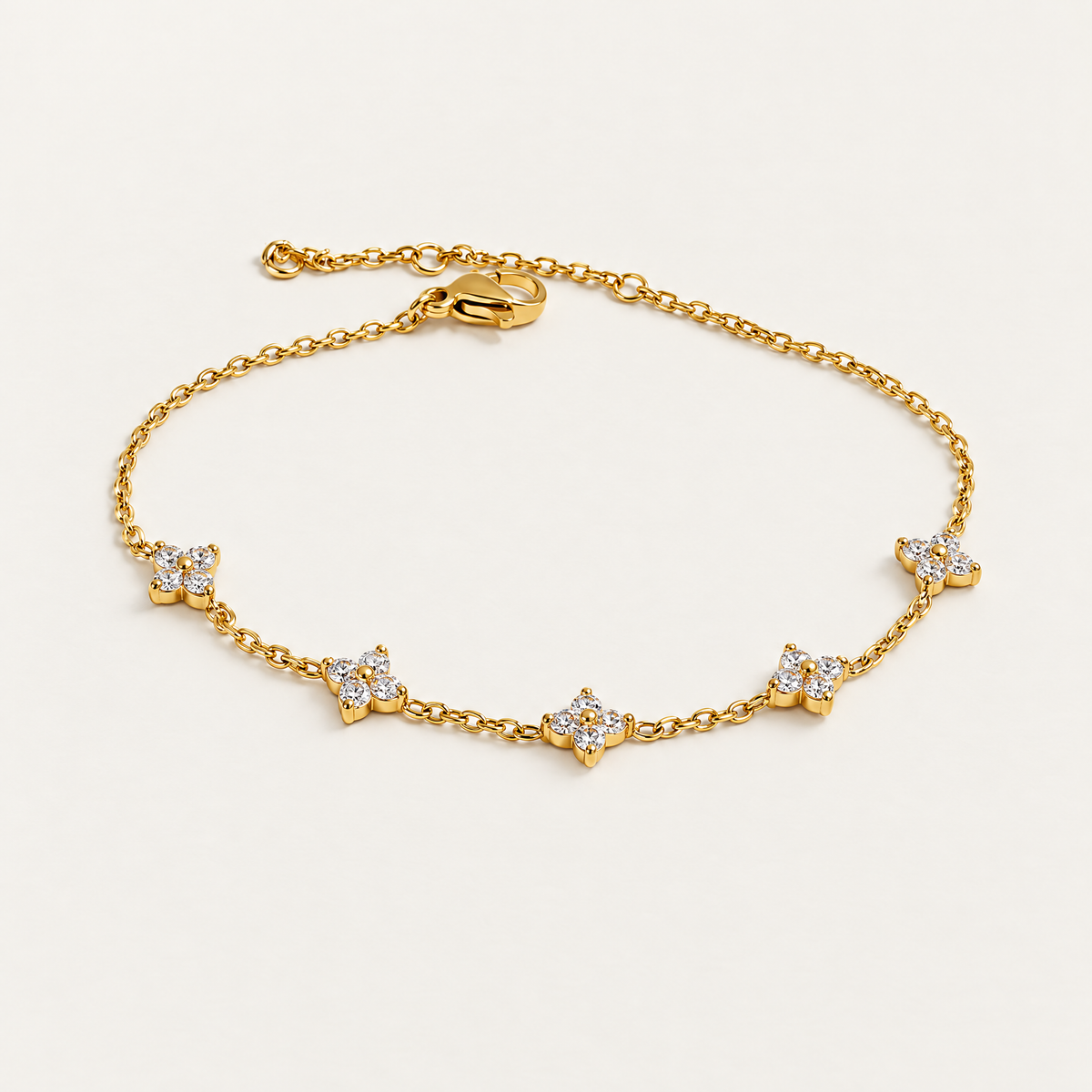 Wildflower Pavé Chain Bracelet