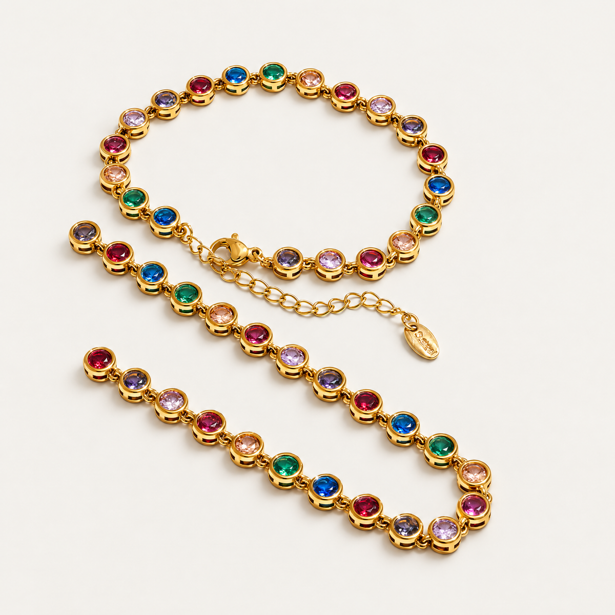 Rainbow Tennis Necklace