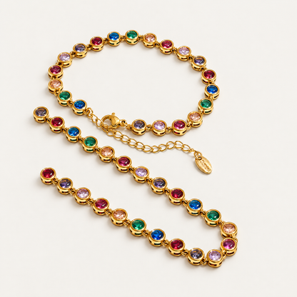 Rainbow Tennis Necklace
