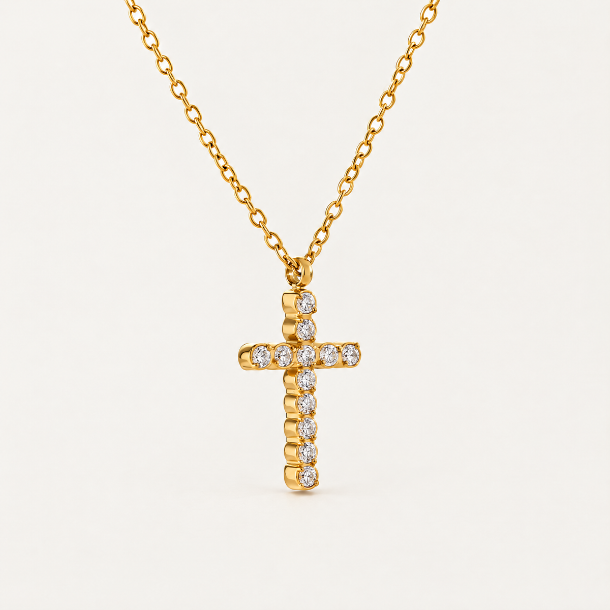 Heirloom Pavé Cross Pendant Necklace