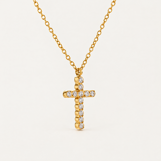 Heirloom Pavé Cross Pendant Necklace