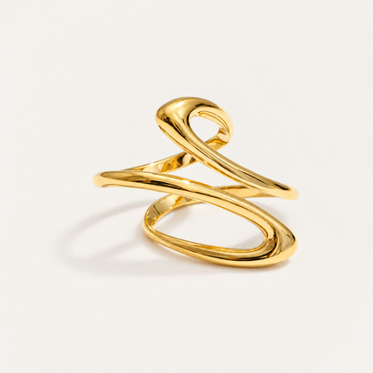 Ripple Interlaced Wave Ring