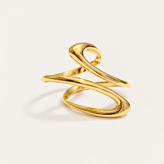 Ripple Interlaced Wave Ring